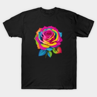 Colorful Rose Blossom T-Shirt